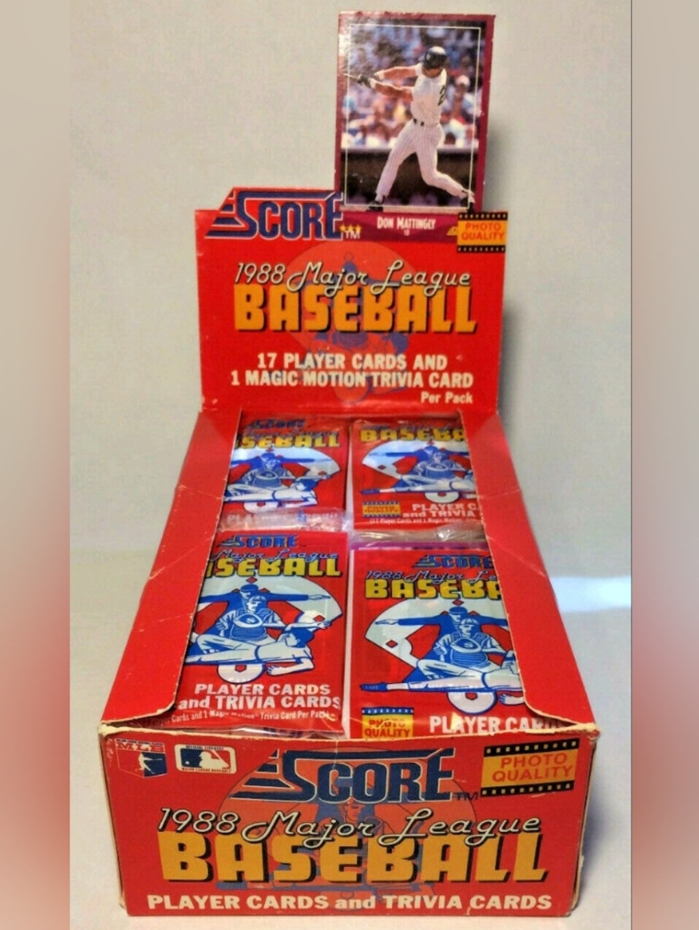1988 Score Baseball Cards, (1 Unopened Sealed Wax PACK From Wax Box), 17 Cards
